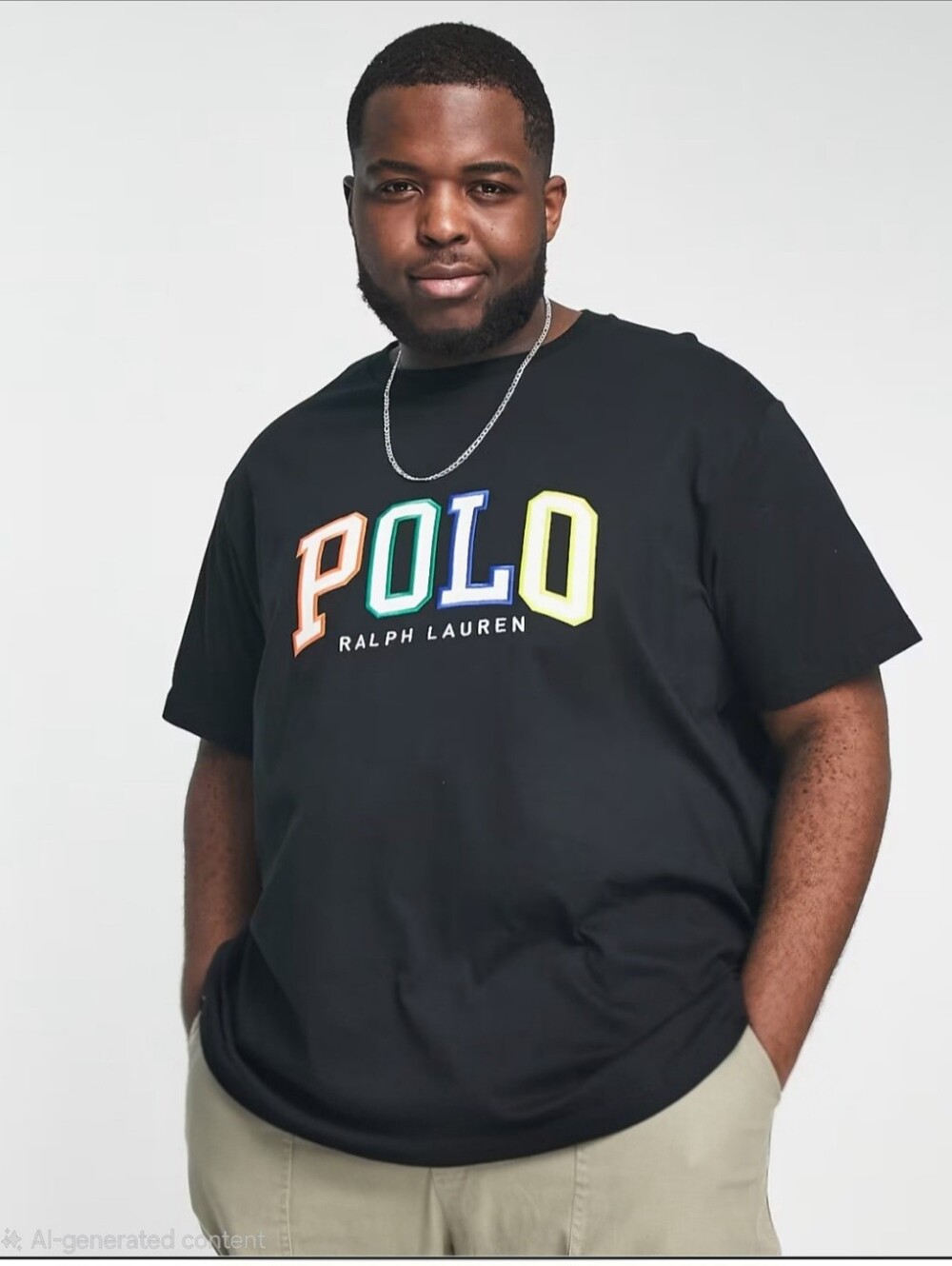 Polo Ralph Lauren Men's Multi-Color Patch Logo T-Shirt Black 4XB EUC Big & Tall